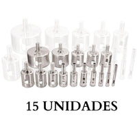 Kit De Brocas Para Sierra De Diamante (15 Unidades) marmol vidrio ceramica